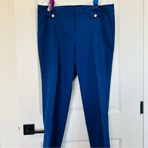 Anne Klein Royal Blue Straight Leg Pants
